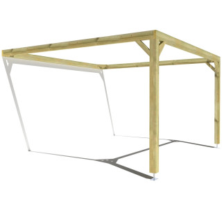 Pergola bois . Sans ventelle . 4m x 4m . livraison comprise
