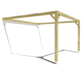 Pergola bois . Sans ventelle . 4m x 4m . livraison comprise