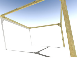 Pergola bois . Sans ventelle . 4m x 4m . livraison comprise