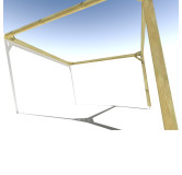 Pergola bois . Sans ventelle . 4m x 4m . livraison comprise