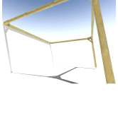 Pergola bois . Sans ventelle . 5m x 4m . livraison comprise