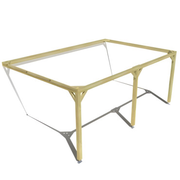 Pergola bois . Sans ventelle . 6m x 4m . livraison comprise