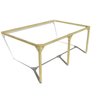 Pergola bois . Sans ventelle . 6m x 4m . livraison comprise