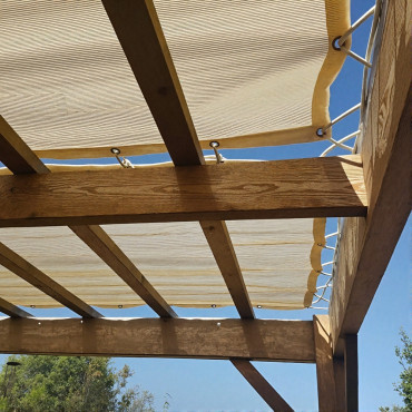 Kit d'ombrage pergola / Filet de couverture (± 95%) / perméable