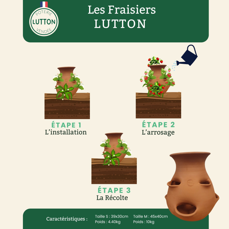 POTERIE DE JARDIN : TOUR À FRAISIER