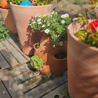 POTERIE DE JARDIN : TOUR À FRAISIER